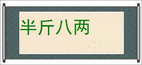 半斤八两的意思,及其含义,半斤八两基本解释