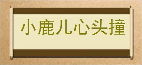 小鹿儿心头撞的意思,及其含义,小鹿儿心头撞基本解释
