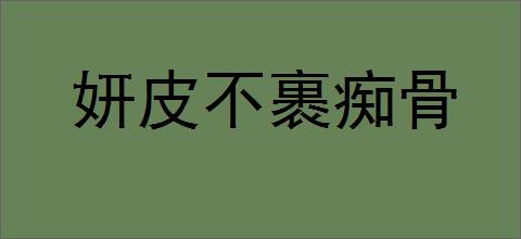 妍皮不裹痴骨的意思,及其含义,妍皮不裹痴骨基本解释