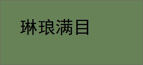 琳琅满目的意思,及其含义,琳琅满目基本解释