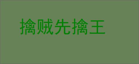 擒贼先擒王的意思,及其含义,擒贼先擒王基本解释