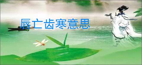 唇亡齿寒意思