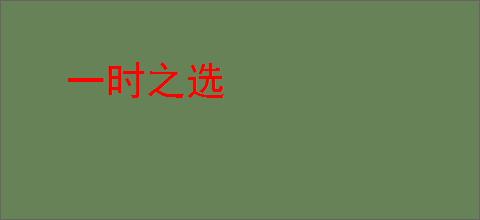 一时之选